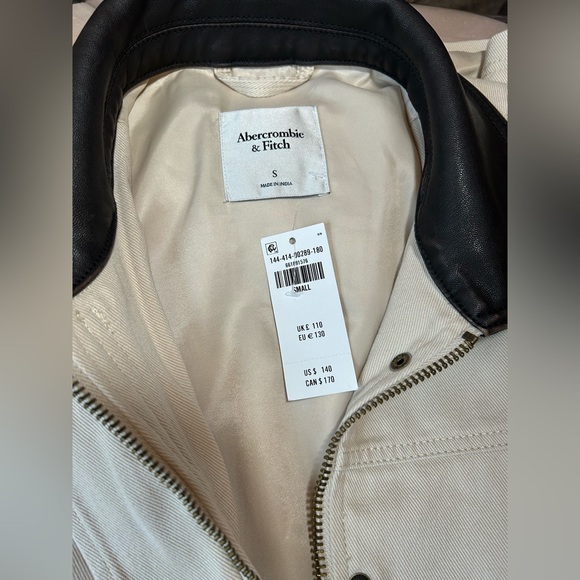 NWT🌷Abercrombie Mid-Length Twill Work Wear Jacket - Picture 7 of 7